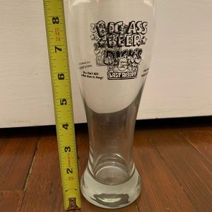 Big ass beer dicks last resort tall glass myrtle beach large drink 23oz vintage